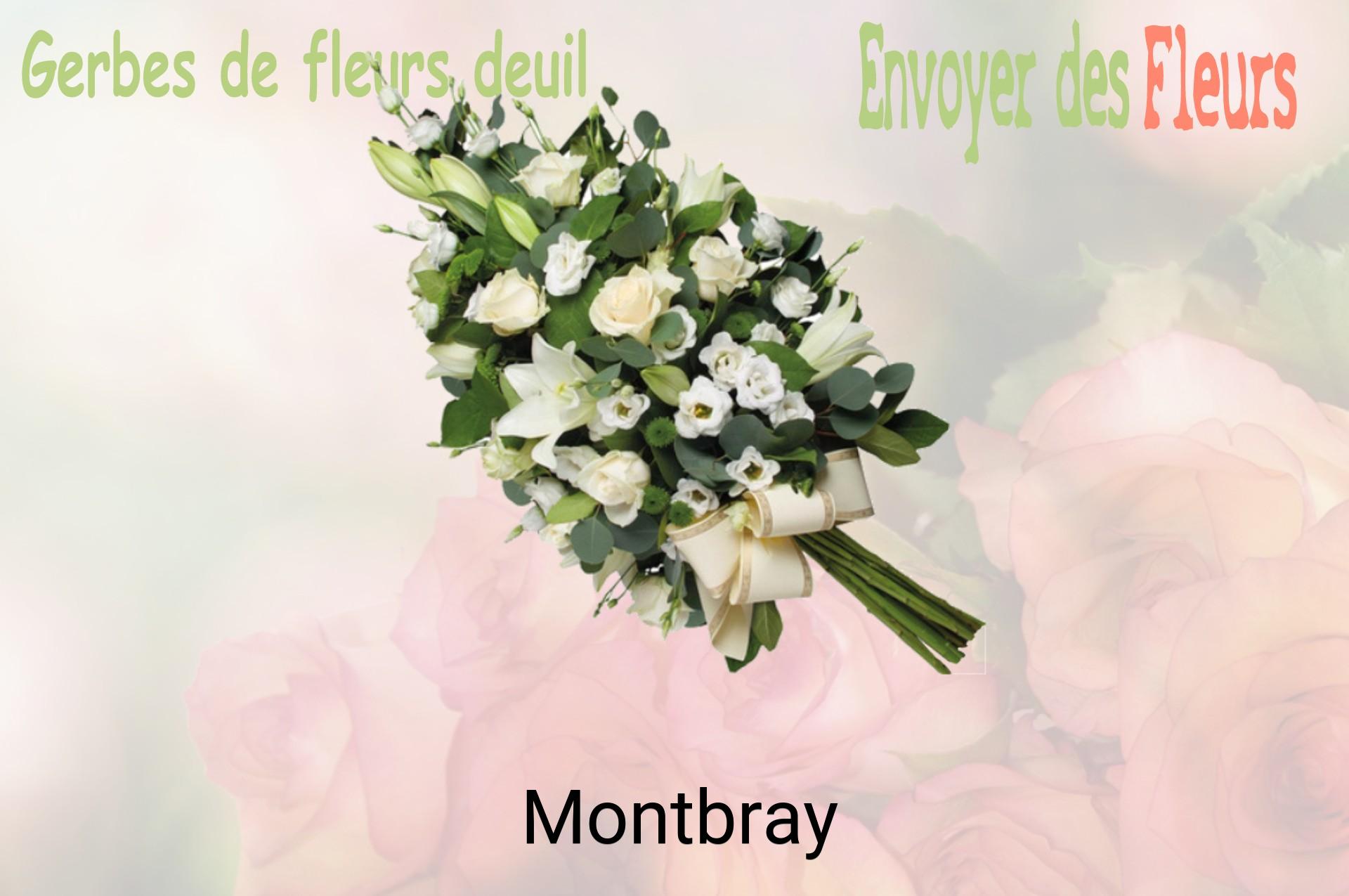 Gerbe de fleurs de deuil livrée à Montbray